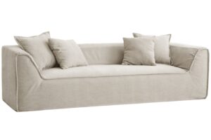 Micadoni Světle b&eacute;žov&aacute; čtyřm&iacute;stn&aacute; pohovka Milton 260 cm