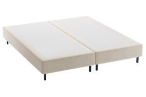 Micadoni Světle b&eacute;žov&aacute; sametov&aacute; dvoulůžkov&aacute; postel Whale 140 x 200 cm