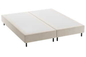 Micadoni Světle b&eacute;žov&aacute; sametov&aacute; dvoulůžkov&aacute; postel Whale 180 x 200 cm