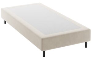 Micadoni Světle b&eacute;žov&aacute; sametov&aacute; jednolůžkov&aacute; postel Whale 90 x 200 cm