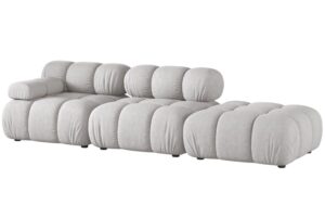 Micadoni Světle &scaron;ed&aacute; čtyřm&iacute;stn&aacute; pohovka Bellis II. 282 cm