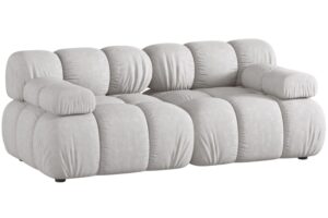 Micadoni Světle &scaron;ed&aacute; dvoum&iacute;stn&aacute; pohovka Bellis II. 188 cm