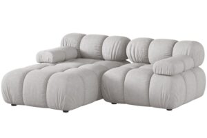 Micadoni Světle &scaron;ed&aacute; rohov&aacute; pohovka Bellis II. 188 cm