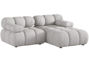 Micadoni Světle &scaron;ed&aacute; rohov&aacute; pohovka Bellis II. 188 cm