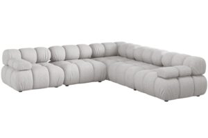 Micadoni Světle &scaron;ed&aacute; rohov&aacute; pohovka Bellis II. 282 cm