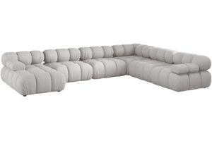 Micadoni Světle &scaron;ed&aacute; rohov&aacute; pohovka Bellis II. 376 cm