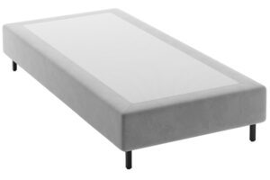 Micadoni Světle &scaron;ed&aacute; sametov&aacute; jednolůžkov&aacute; postel Whale 90 x 200 cm