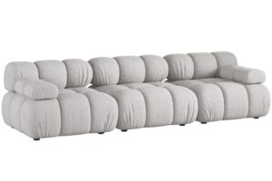 Micadoni Světle &scaron;ed&aacute; trojm&iacute;stn&aacute; pohovka Bellis II. 282 cm