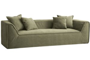 Micadoni Světle zelen&aacute; čtyřm&iacute;stn&aacute; pohovka Milton 260 cm