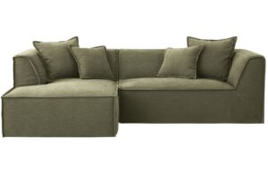Micadoni Světle zelen&aacute; rohov&aacute; pohovka Milton 270 cm