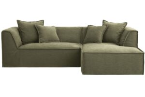 Micadoni Světle zelen&aacute; rohov&aacute; pohovka Milton 270 cm