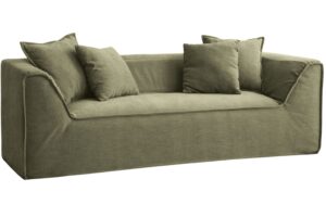 Micadoni Světle zelen&aacute; trojm&iacute;stn&aacute; pohovka Milton 230 cm