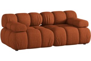 Micadoni Terakotově oranžov&aacute; dvoum&iacute;stn&aacute; pohovka Bellis II. 188 cm