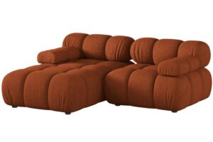 Micadoni Terakotově oranžov&aacute; rohov&aacute; pohovka Bellis II. 188 cm