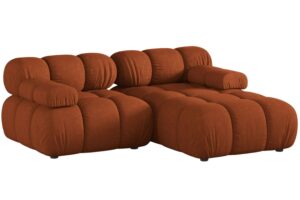 Micadoni Terakotově oranžov&aacute; rohov&aacute; pohovka Bellis II. 188 cm