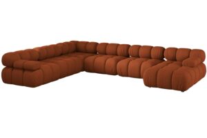 Micadoni Terakotově oranžov&aacute; rohov&aacute; pohovka Bellis II. 376 cm