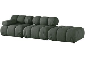 Micadoni Tmavě zelen&aacute; čtyřm&iacute;stn&aacute; pohovka Bellis II. 282 cm