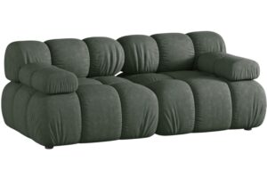 Micadoni Tmavě zelen&aacute; dvoum&iacute;stn&aacute; pohovka Bellis II. 188 cm