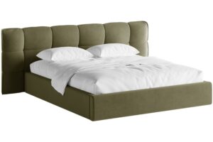 Micadoni Zelen&aacute; sametov&aacute; dvoulůžkov&aacute; postel Eric 160 x 200 cm s &uacute;ložn&yacute;m prostorem