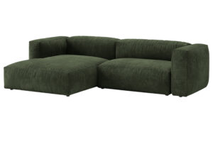 Micadoni Zelen&aacute; sametov&aacute; rohov&aacute; rozkl&aacute;dac&iacute; pohovka Martina 280 cm