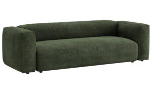 Micadoni Zelen&aacute; sametov&aacute; rozkl&aacute;dac&iacute; pohovka Martina 264 cm