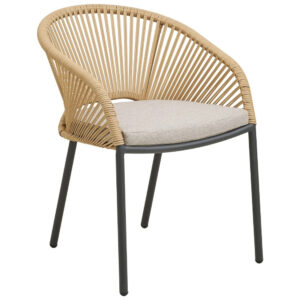 Nordic Living B&eacute;žov&aacute; zahradn&iacute; židle Vellano s v&yacute;pletem