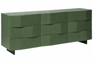 Olivově zelen&aacute; komoda Marco Barotti Linea Diamond 180 x 45 cm