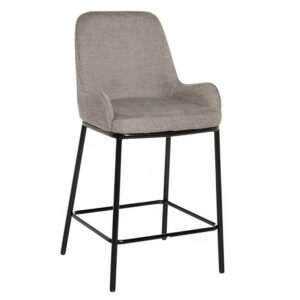 Tmavě b&eacute;žov&aacute; čalouněn&aacute; barov&aacute; židle Somcasa Milton 65 cm