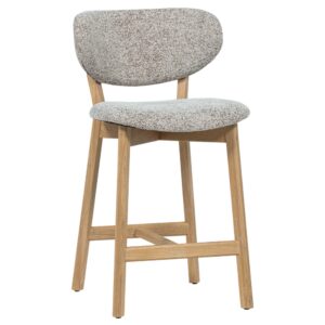 WOOOD B&eacute;žov&aacute; barov&aacute; židle Udar 65 cm s dubovou podnož&iacute;