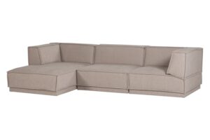 WOOOD B&eacute;žov&aacute; rohov&aacute; pohovka Manu 286 cm