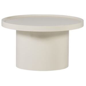 WOOOD B&iacute;l&yacute; lakovan&yacute; konferenčn&iacute; stolek Veluna &oslash; 70 cm