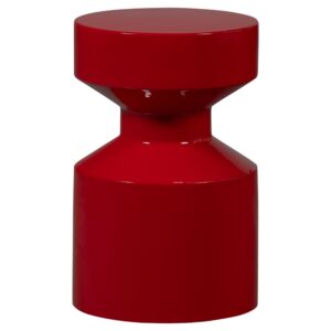 WOOOD Červen&yacute; kovov&yacute; odkl&aacute;dac&iacute; stolek Ferry &oslash; 30 cm