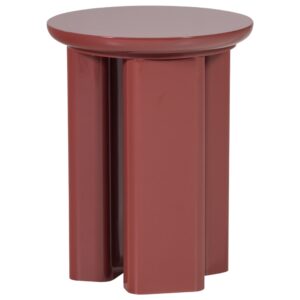 WOOOD Červen&yacute; lakovan&yacute; odkl&aacute;dac&iacute; stolek Orivo &oslash; 40 cm