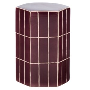 WOOOD Fialov&yacute; keramick&yacute; odkl&aacute;dac&iacute; stolek Plu 30 x 26 cm