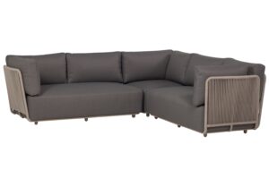 WOOOD Hněd&aacute; zahradn&iacute; rohov&aacute; pohovka Sora 269 cm