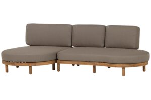 WOOOD Hněd&aacute; zahradn&iacute; rohov&aacute; pohovka Zinto 300 cm