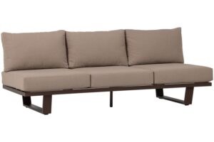 WOOOD Hněd&aacute; zahradn&iacute; trojm&iacute;stn&aacute; pohovka Bear 210 cm