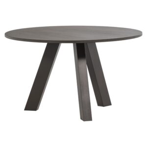 WOOOD Hněd&yacute; dubov&yacute; kulat&yacute; j&iacute;deln&iacute; stůl Rhonda &oslash; 129 cm