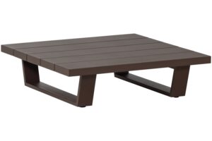 WOOOD Hněd&yacute; kovov&yacute; zahradn&iacute; stolek Bear 87 x 87 cm