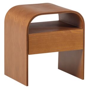 WOOOD Hněd&yacute; nočn&iacute; stolek Momo 40 x 34 cm