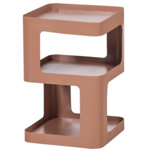 WOOOD Růžov&yacute; kovov&yacute; odkl&aacute;dac&iacute; stolek Riv 35 x 35 cm