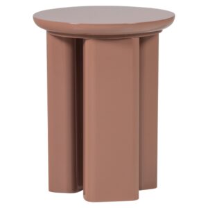 WOOOD Růžov&yacute; lakovan&yacute; odkl&aacute;dac&iacute; stolek Orivo &oslash; 40 cm