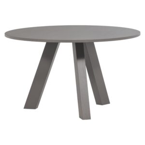 WOOOD &Scaron;ed&yacute; dubov&yacute; kulat&yacute; j&iacute;deln&iacute; stůl Rhonda &oslash; 129 cm