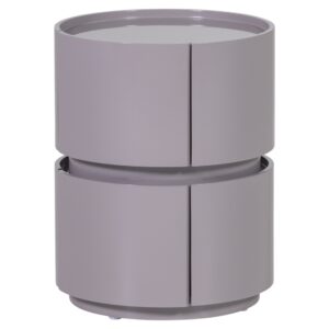 WOOOD &Scaron;ed&yacute; lakovan&yacute; nočn&iacute; stolek Lunex &oslash; 40 cm