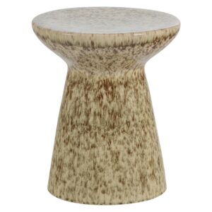 WOOOD Světle hněd&yacute; keramick&yacute; odkl&aacute;dac&iacute; stolek Fleck &oslash; 35 cm