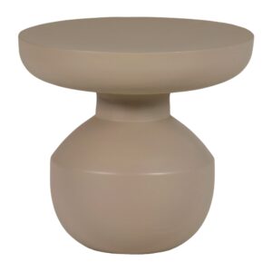 WOOOD Světle hněd&yacute; kovov&yacute; odkl&aacute;dac&iacute; stolek Bova &oslash; 45 cm