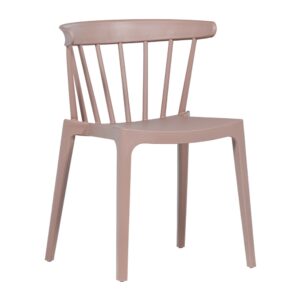 WOOOD Světle růžov&aacute; plastov&aacute; zahradn&iacute; j&iacute;deln&iacute; židle Bliss