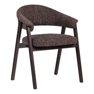 WOOOD Tmavě hněd&aacute; j&iacute;deln&iacute; židle Tunar s tmavou dubovou podnož&iacute;