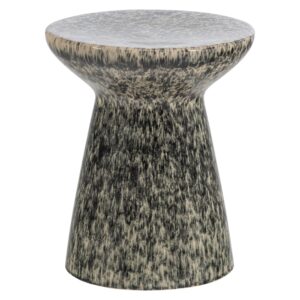 WOOOD Tmavě &scaron;ed&yacute; keramick&yacute; odkl&aacute;dac&iacute; stolek Fleck &oslash; 35 cm