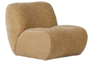 WOOOD Žlut&eacute; sametov&eacute; křeslo Nomu